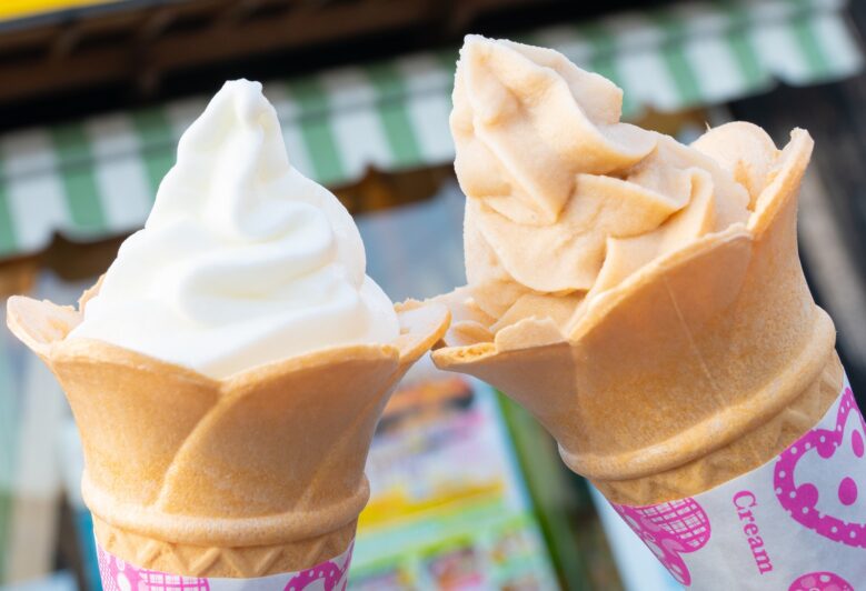 地元食材を使用したソフトクリーム・アイスクリーム